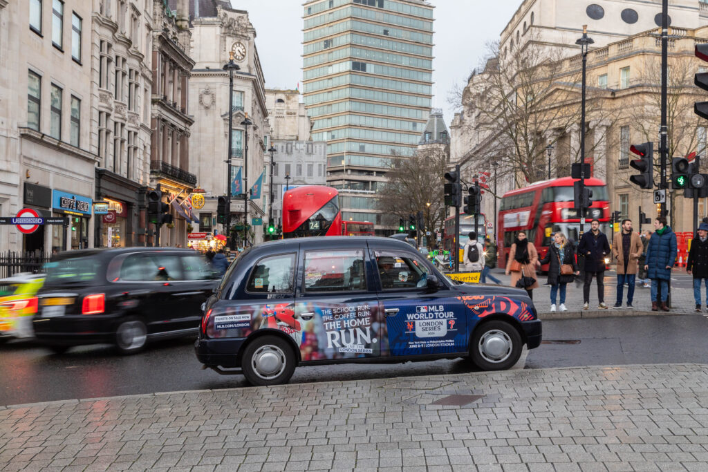 Major League Baseball Taxi Advertising in London