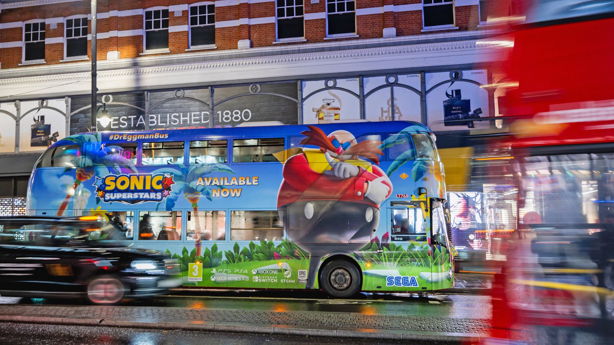 London bus wrap advertising example in city centre
