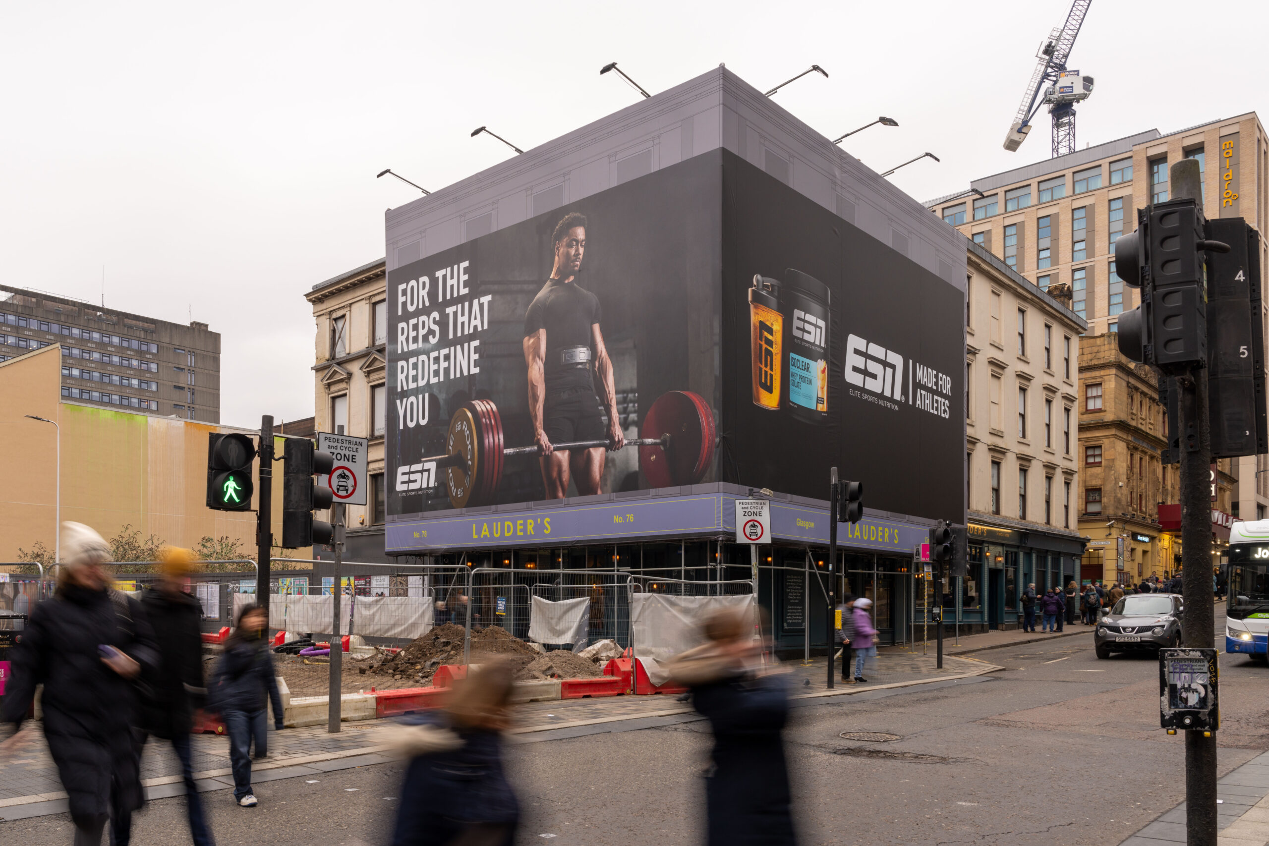 ESN Building Wrap Advertising - Excite Out Of Home ESN Building Wrap Advertising