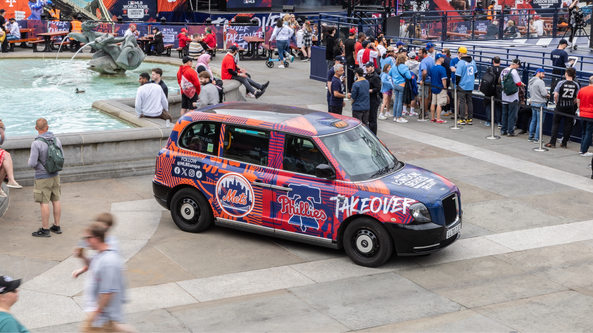 An example of using a taxi as part of an experiential activation in London.