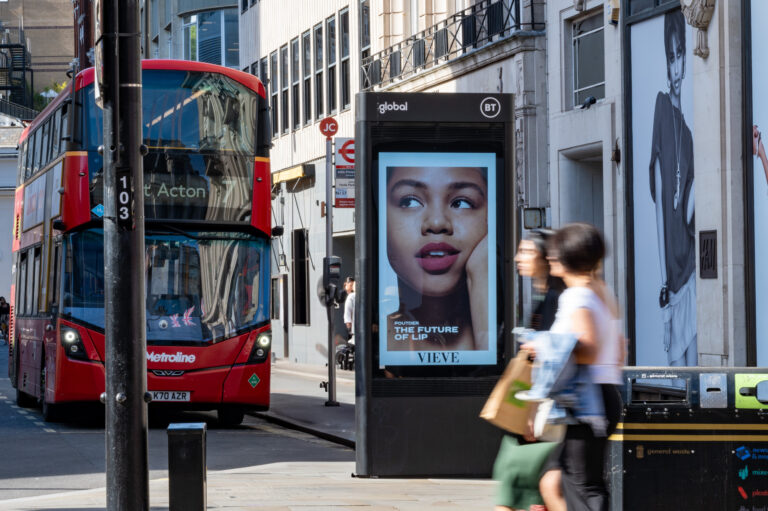 An example of an advertising campaign on Oxford Street in London.