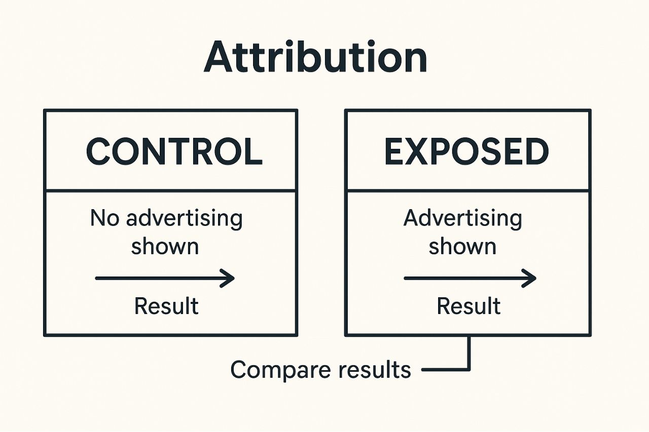 Control Vs Exposed Groups Diagram - Excite Out Of Home Example of control versus exposed groups when measuring OOH performance.