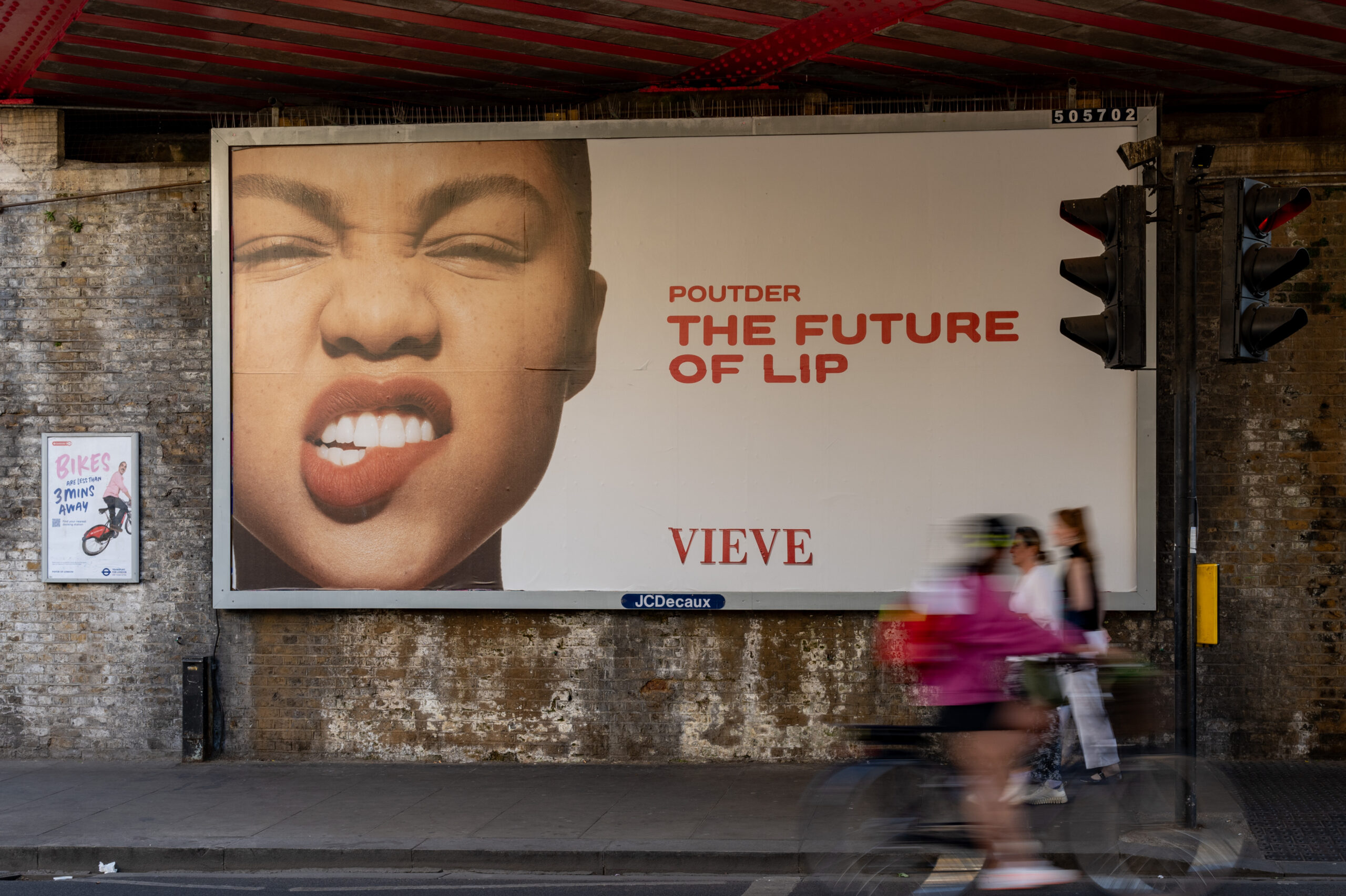Paper billboard advertising example in London