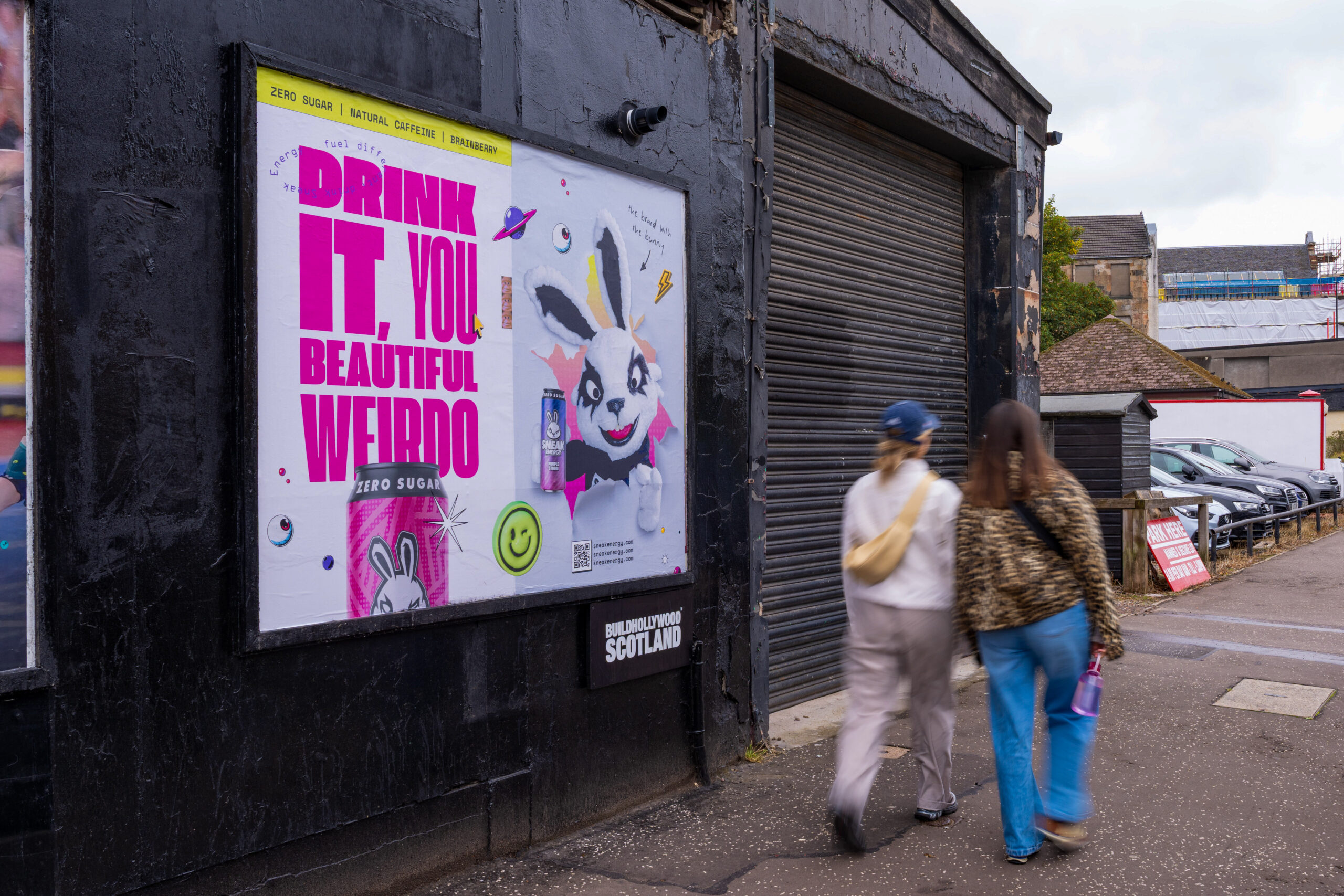 Sneak Energy Advertising Example - Excite Out Of Home Energy drink billboard advertising example in Glasgow