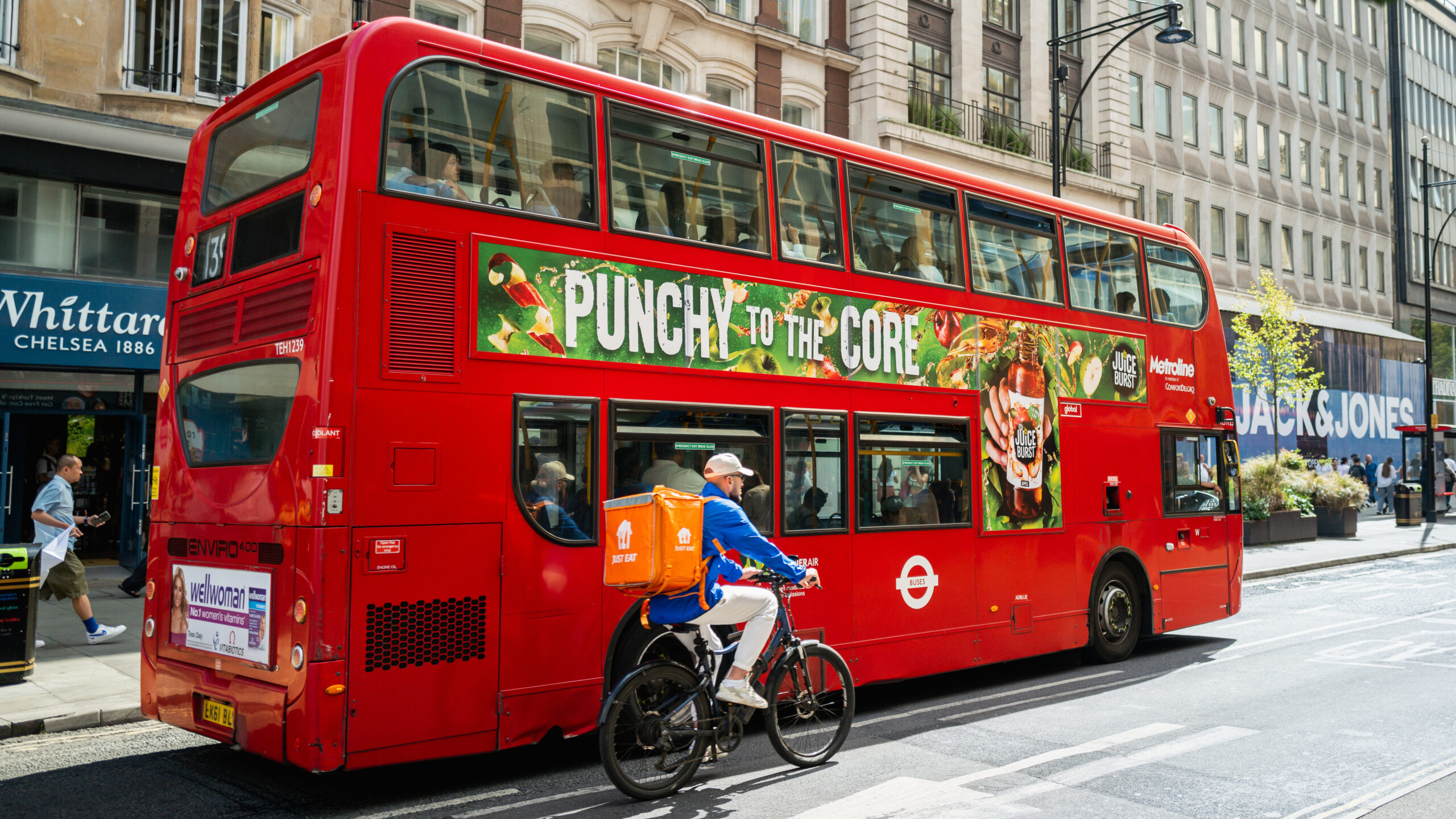 Advertising on London Buses Example of advertising on London Buses