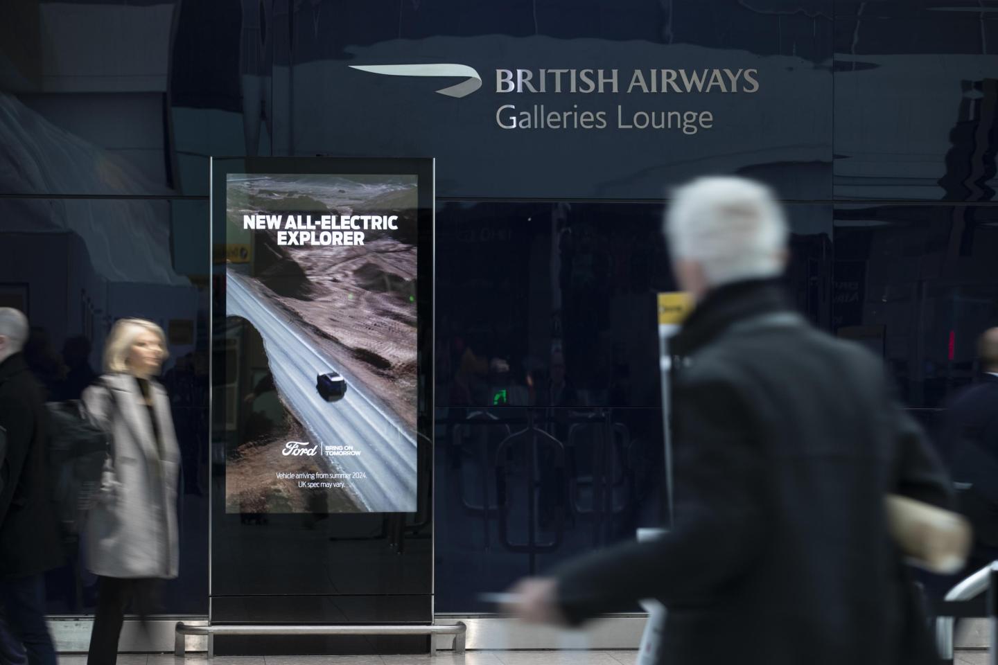 BA Business Lounge Advertising - Excite Out Of Home Business lounge advertising inside airports.