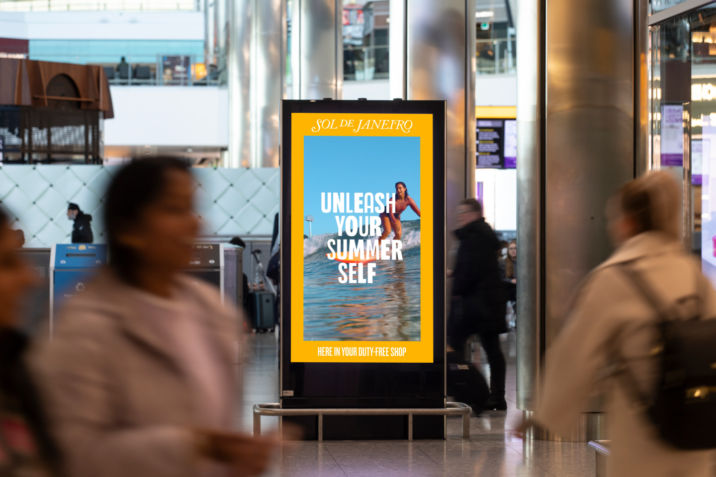 Heathrow Shopping Advertising - Excite Out Of Home Airport advertising in the duty free area.