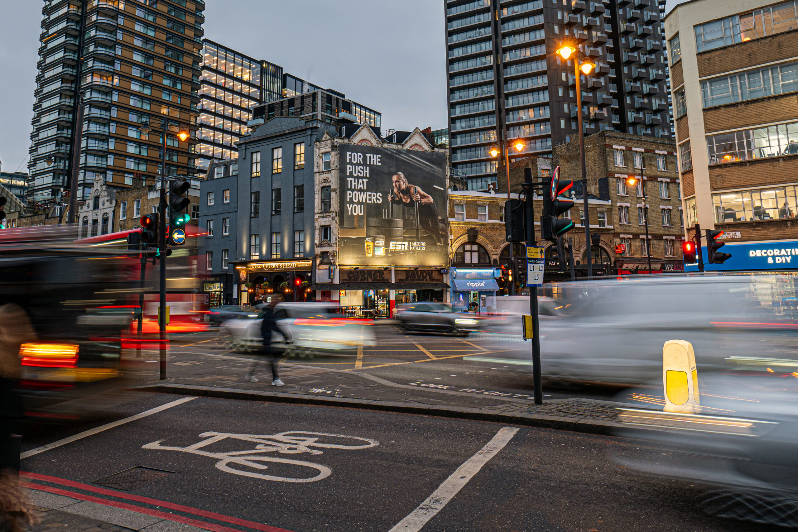 London Large Banner Billboard Advertising - Excite Out Of Home An example of giant poster banner advertising in London.