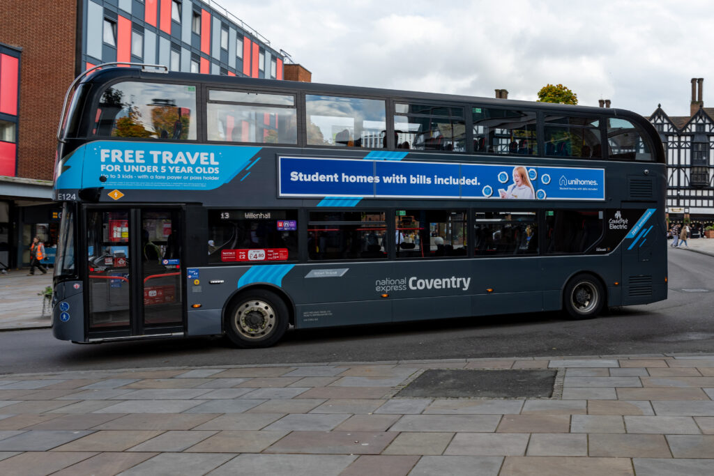 West Midlands Bus Advertising - Excite Out Of Home An example of bus advertising in the West Midlands, Coventry