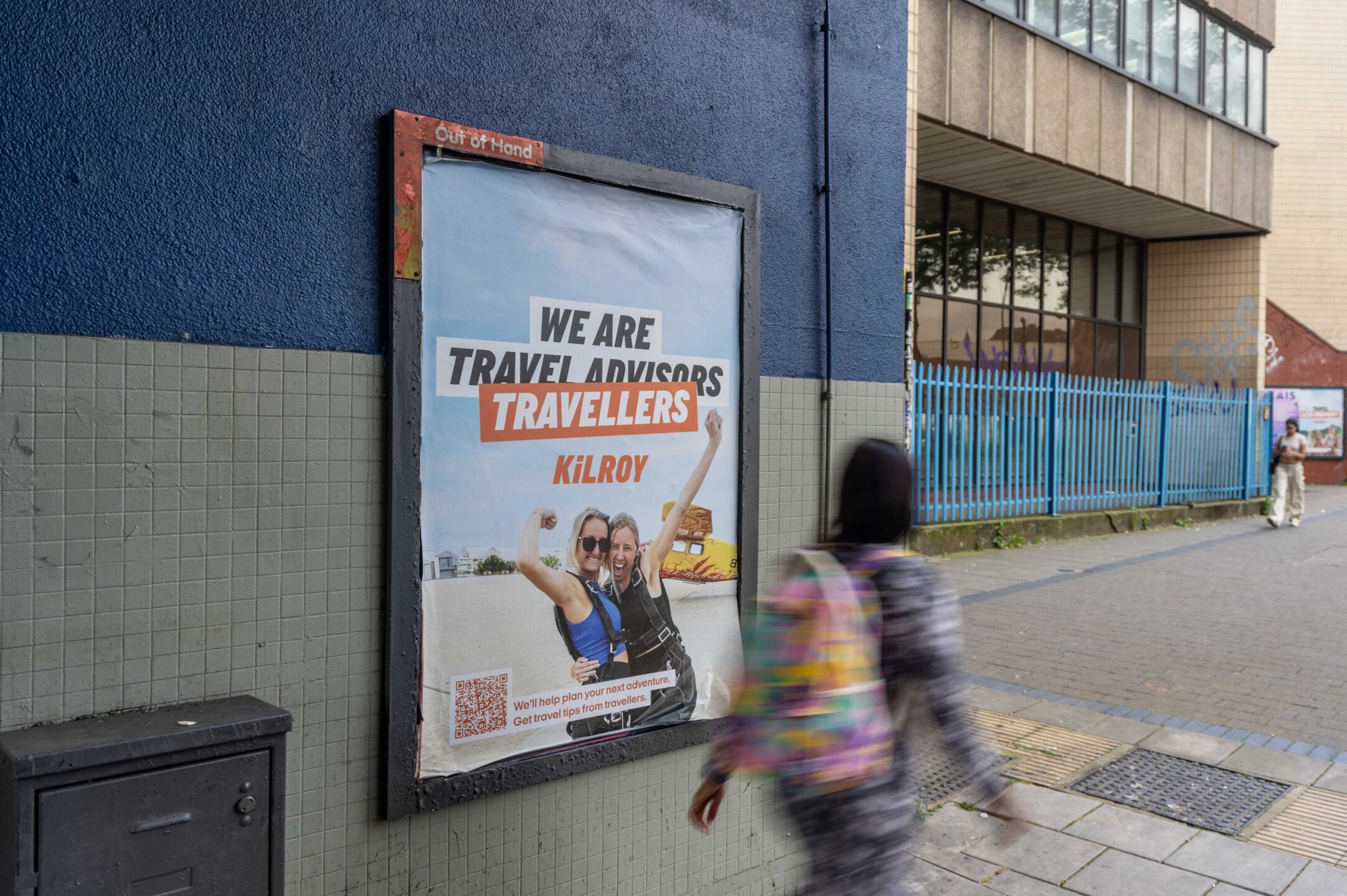 Out of home advertising used by travel and tourism brands in an urban setting