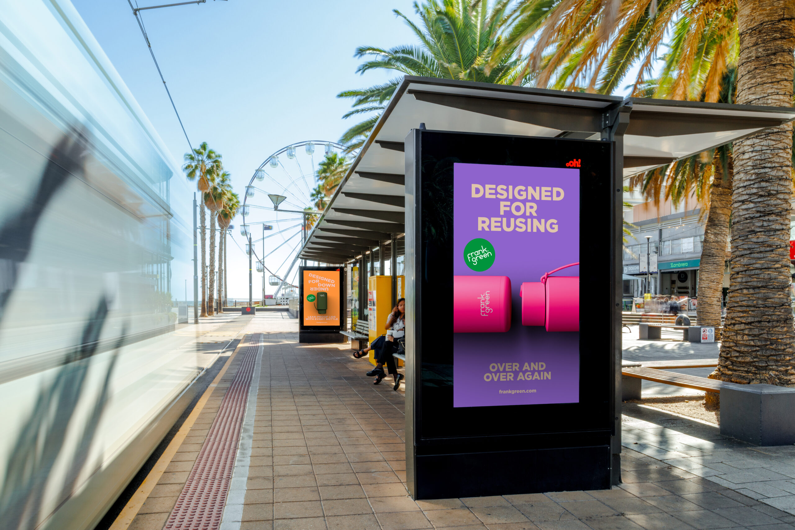 Digital out-of-home advertising on an urban panel in an Australian city