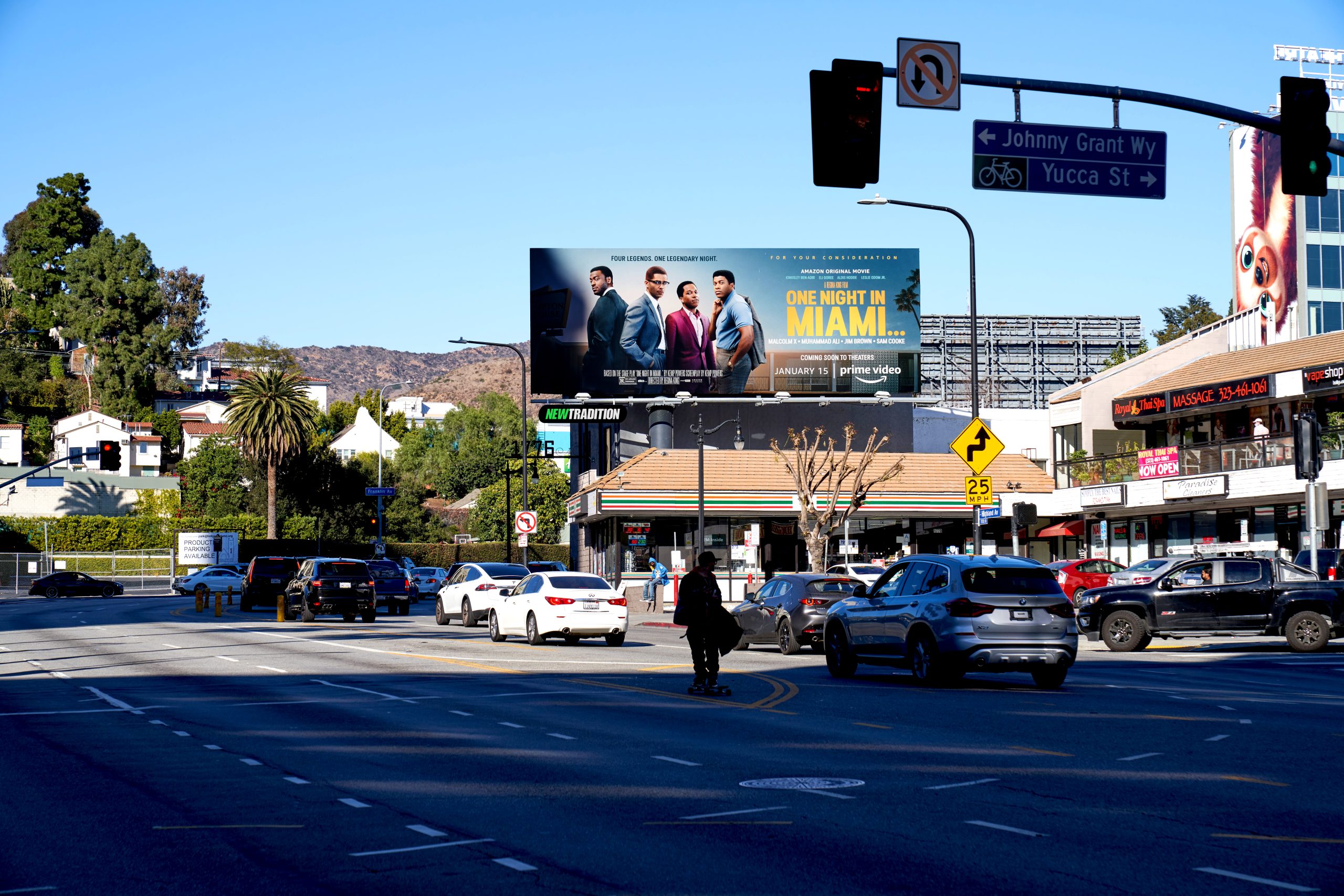 Billboard advertising along Hollywood Boulevard