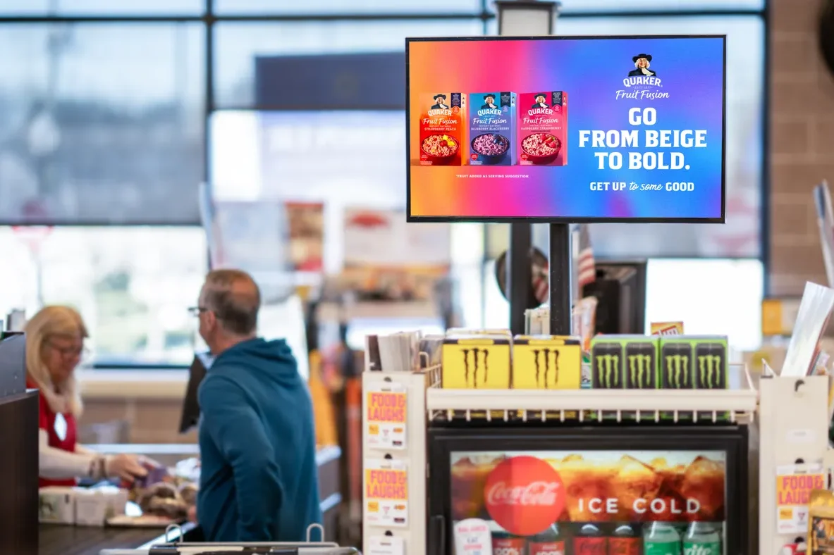 Place based out of home advertising inside a US retail environment