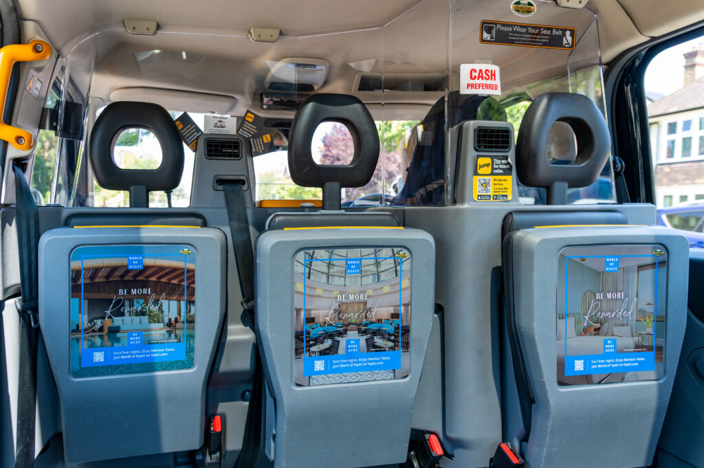 Taxi Tip-Seat Advertising Example